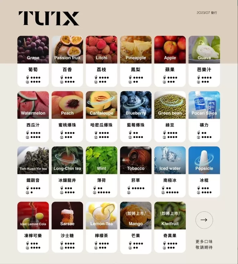 TUTX 透明款煙彈｜2ML容量｜3顆裝｜支援SP2、LANA、ILIA 一代設備｜24種口味可選